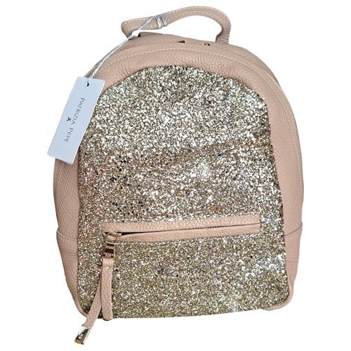 Pre-owned Patrizia Pepe Leather Backpack In Beige