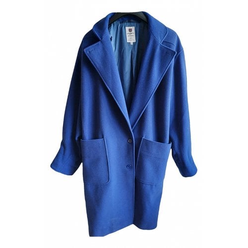 Pre-owned Emanuel Ungaro Wool Coat In Blue