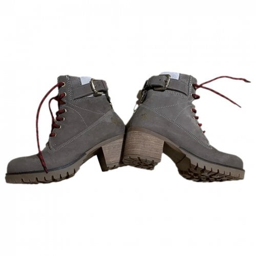 Pre-owned Lumberjack Leather Snow Boots In Grey