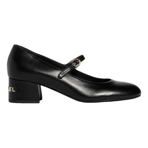 Pre-owned Chanel Leather Heels In Black