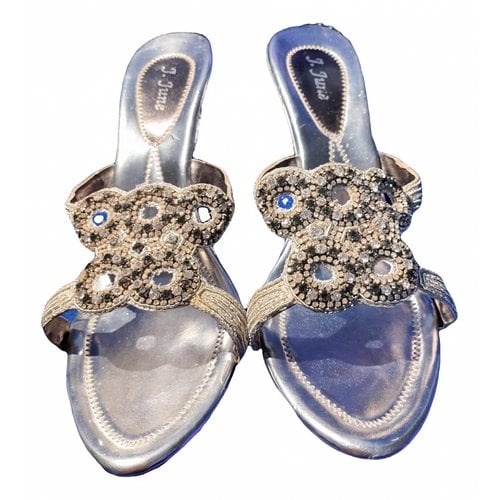 Pre-owned Jcrew Sandals In Silver