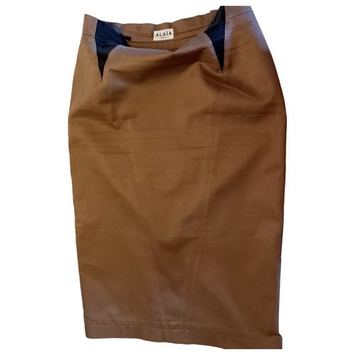 Pre-owned Alaïa Skirt In Brown