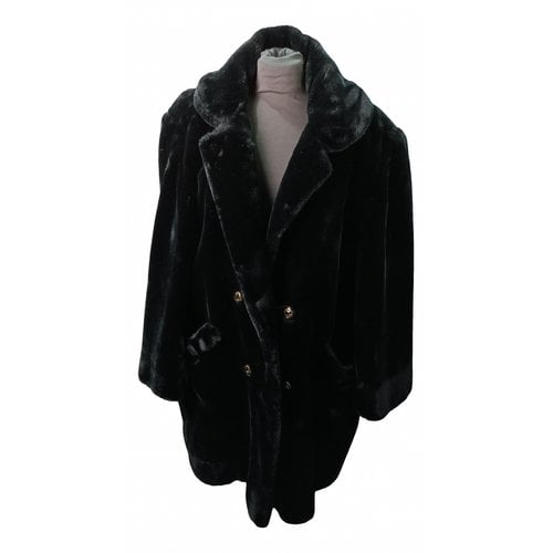 Pre-owned Chantal Thomass Faux Fur Coat In Black