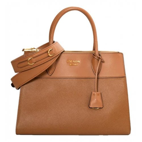 Pre-owned Prada Galleria Leather Handbag In Brown