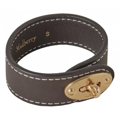Pre-owned Mulberry Leather Bracelet In Brown