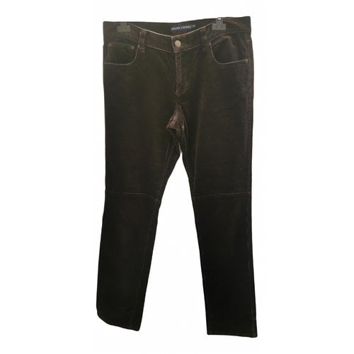 Pre-owned Ralph Lauren Velvet Straight Pants In Brown