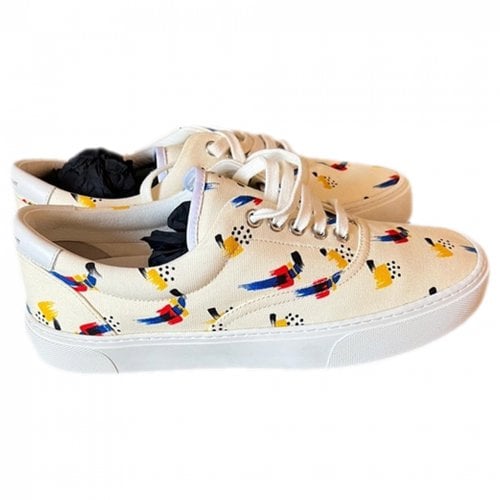 Pre-owned Saint Laurent Cloth Trainers In Multicolour