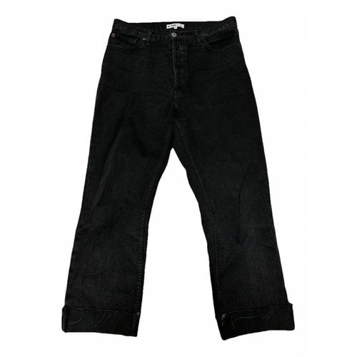 Pre-owned Re/done Straight Jeans In Black