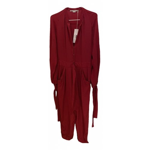 Pre-owned Stella Mccartney Silk Jumpsuit In Red