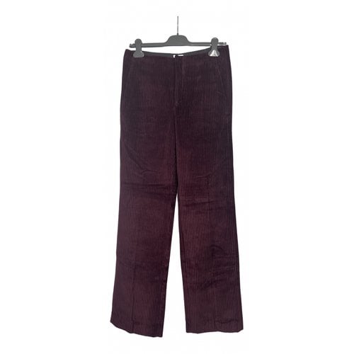 Pre-owned Brunello Cucinelli Straight Pants In Burgundy