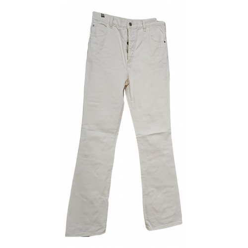 Pre-owned Bottega Veneta Straight Jeans In White