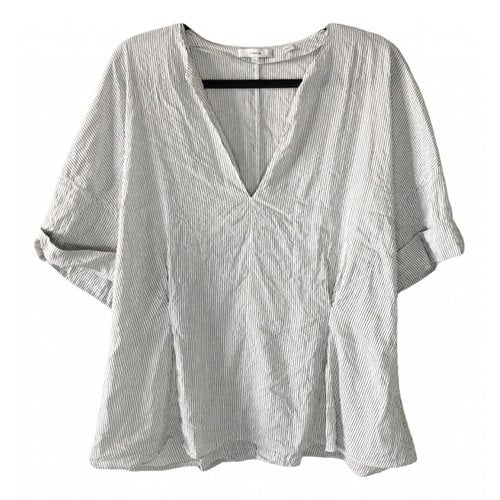 Pre-owned Vince Linen Blouse In White