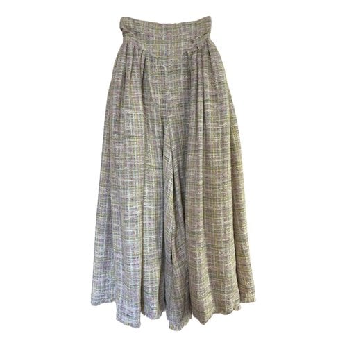 Pre-owned Chanel Maxi Skirt In Green