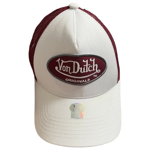 Pre-owned Von Dutch Cloth Cap In White