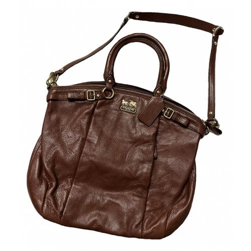 Pre-owned Coach Madison Leather Handbag In Brown