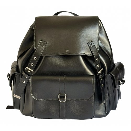 Pre-owned Celine Leather Weekend Bag In Black