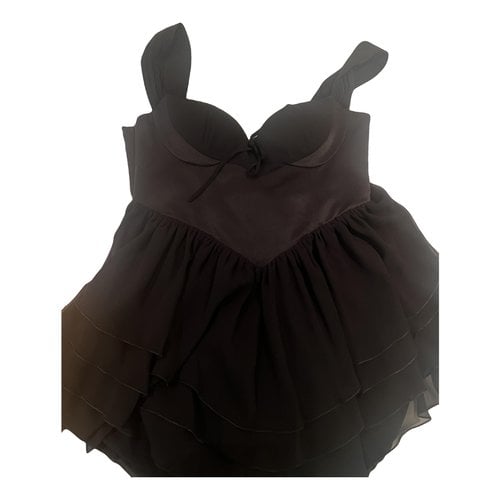 Pre-owned Nana Jacqueline Mini Dress In Black