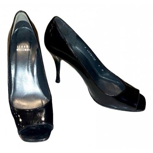 Pre-owned Stuart Weitzman Patent Leather Heels In Black