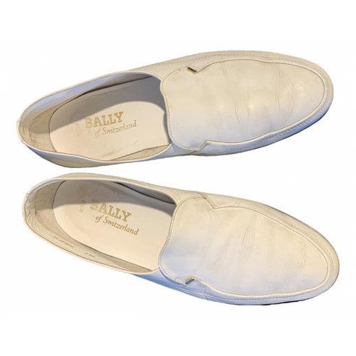 Pre-owned Bally Leather Flats In White