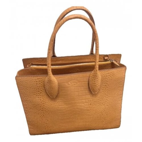 Pre-owned Tod's Leather Tote In Orange