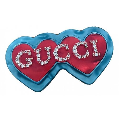 Pre-owned Gucci Crystal Pin & Brooche In Multicolour