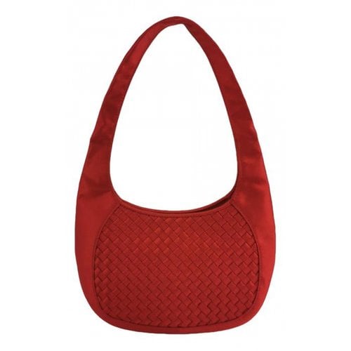 Pre-owned Bottega Veneta Veneta Silk Handbag In Red