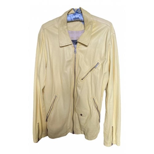 Pre-owned Giorgio Brato Leather Jacket In Yellow