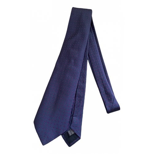 Pre-owned Bagutta Silk Tie In Blue