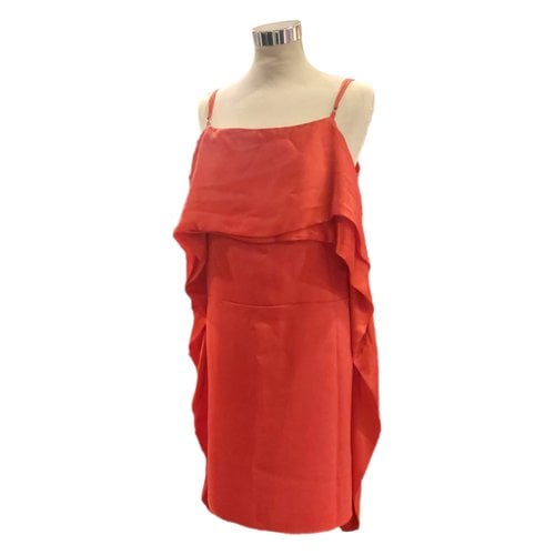 Pre-owned Givenchy Linen Dress In Red