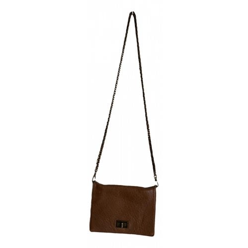 Pre-owned Ikks Leather Crossbody Bag In Brown