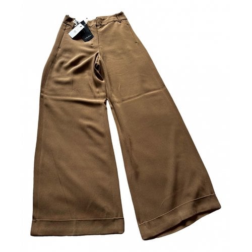 Pre-owned Max Mara Straight Pants In Camel