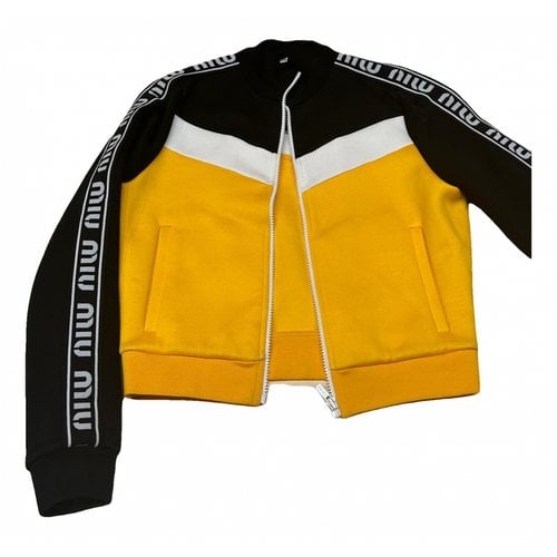 Pre-owned Miu Miu Jacket In Yellow