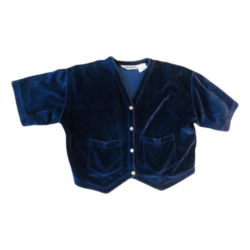 Pre-owned Sonia Rykiel Velvet Short Vest In Blue