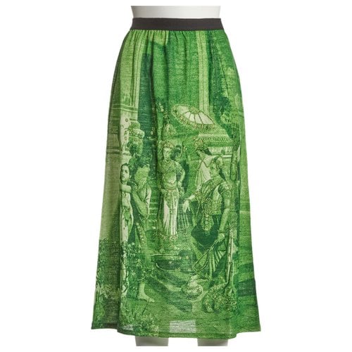 Pre-owned Jean Paul Gaultier Wool Mid-length Skirt In Green