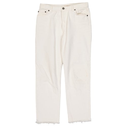 Pre-owned Celine Straight Jeans In White