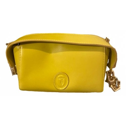 Pre-owned Trussardi Leather Handbag In Yellow