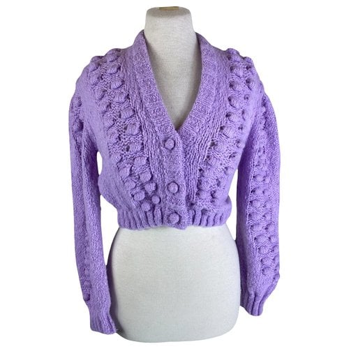 Pre-owned Hayley Menzies Wool Cardigan In Purple