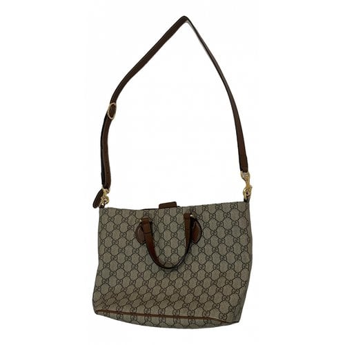 Pre-owned Gucci Leather Tote In Brown