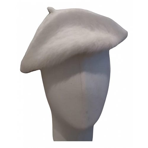 Pre-owned Max Mara Wool Beret In White