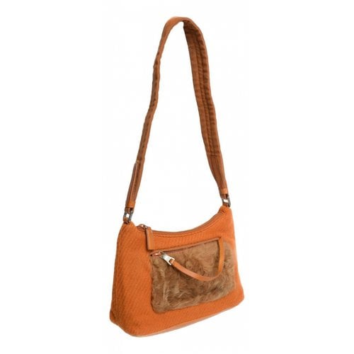 Pre-owned Prada Wool Handbag In Orange