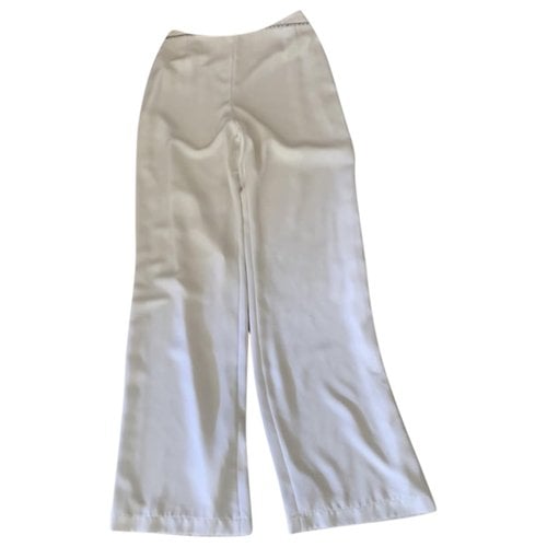 Pre-owned Mugler Large Pants In White