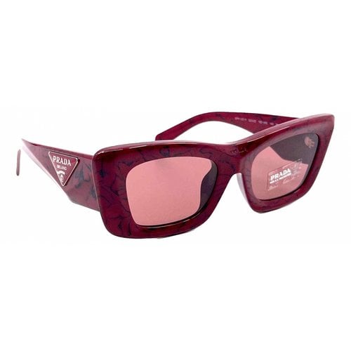 Pre-owned Prada Oversized Sunglasses In Red