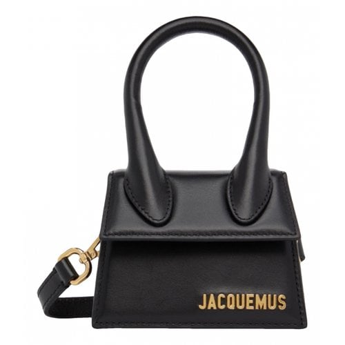 Pre-owned Jacquemus Chiquito Leather Crossbody Bag In Black
