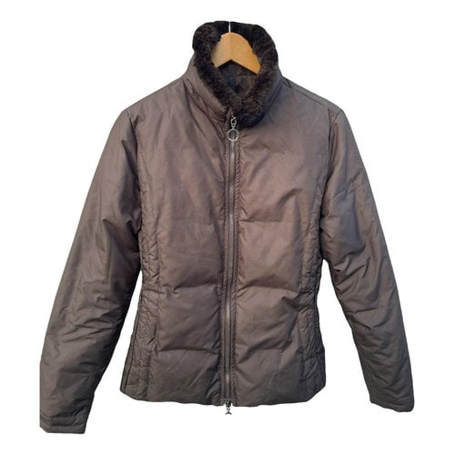 Pre-owned Moncler Classic Puffer In Brown