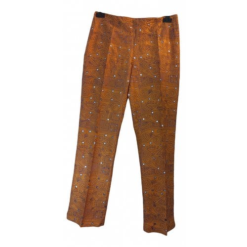 Pre-owned P.a.r.o.s.h Straight Pants In Orange