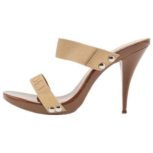 Pre-owned Casadei Cloth Sandal In Brown