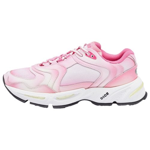 Pre-owned Dior Leather Trainers In Pink