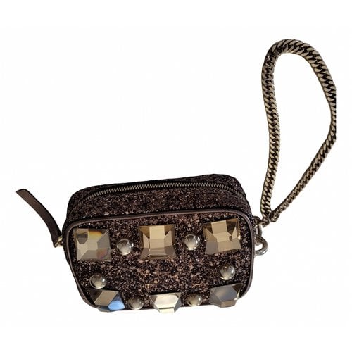 Pre-owned Karl Lagerfeld Glitter Clutch Bag In Gold