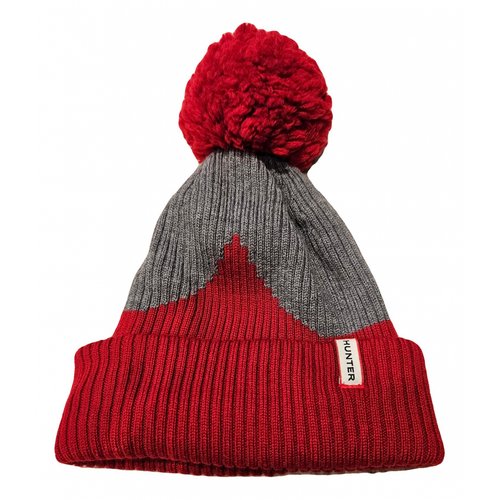 Pre-owned Hunter Wool Beanie In Red