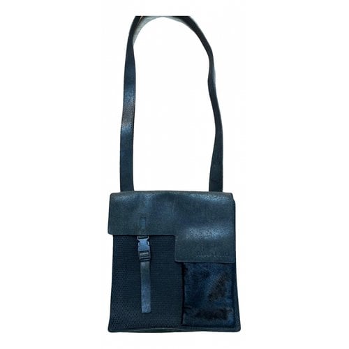 Pre-owned Miu Miu Leather Crossbody Bag In Black